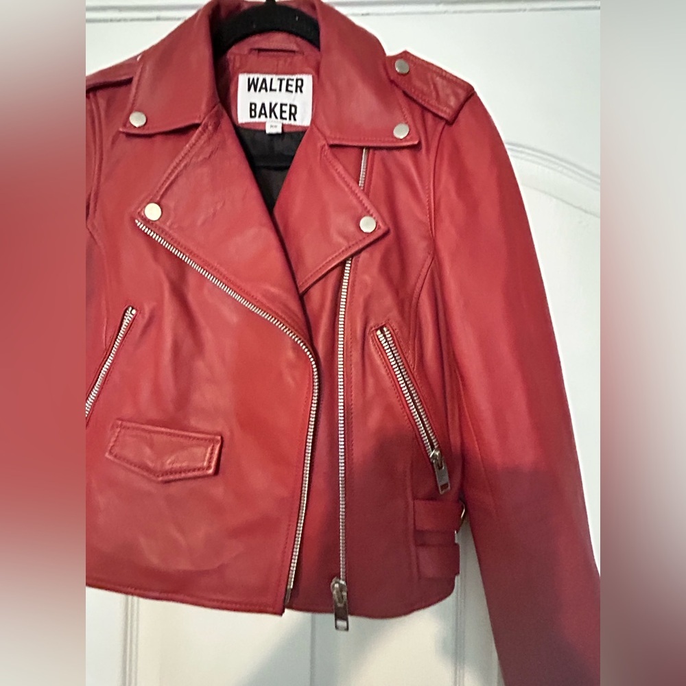 Walter Baker Liz Leather Moto Biker Jacket XS - Picture 6 of 16